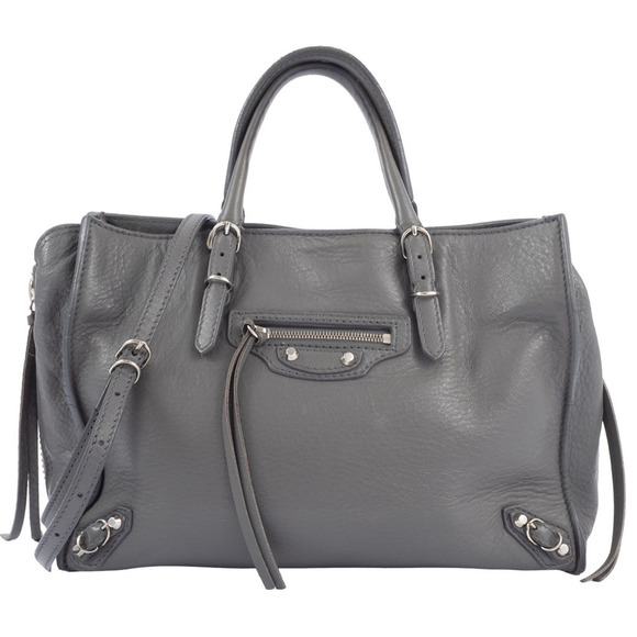 BALENCIAGA Gray Leather Bag - Picture 1 of 13